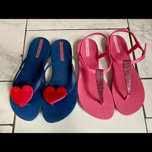 Two pairs girls Ipanema jellies
